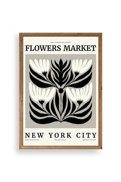 Çiçek Ahşap Çerçeveli Tablo 23 x 30 ürün görseli 1