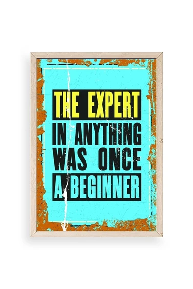 Motto Ahşap Çerçeveli Tablo 30 x 42 ürün görseli 1