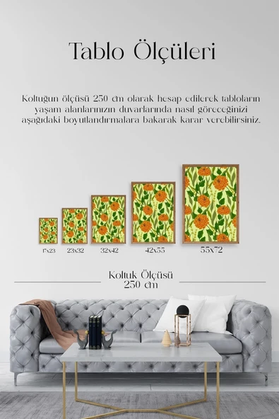 Çiçekler Ahşap Çerçeveli Tablo 23 x 30 - Resim 5