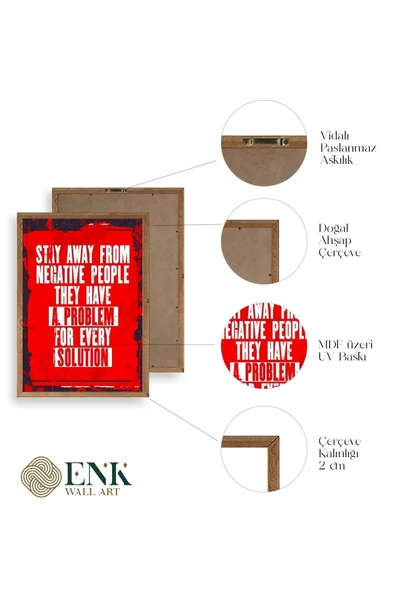 Motto Ahşap Çerçeveli Tablo 23 x 30 - Resim 4
