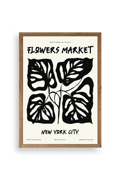 Yaprak Ahşap Çerçeveli Tablo 30 x 42 ürün görseli 1