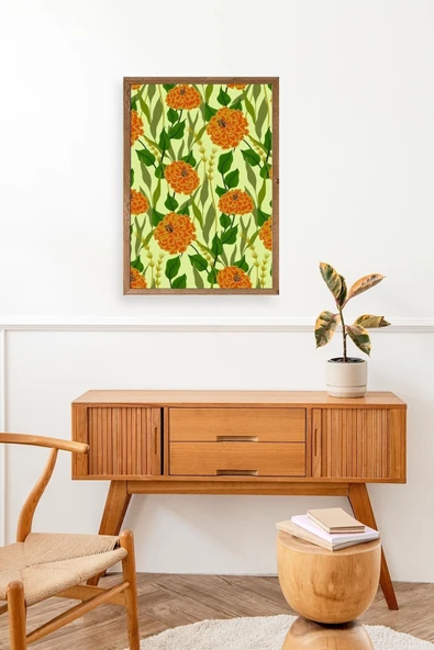 Çiçekler Ahşap Çerçeveli Tablo 23 x 30 - Resim 3