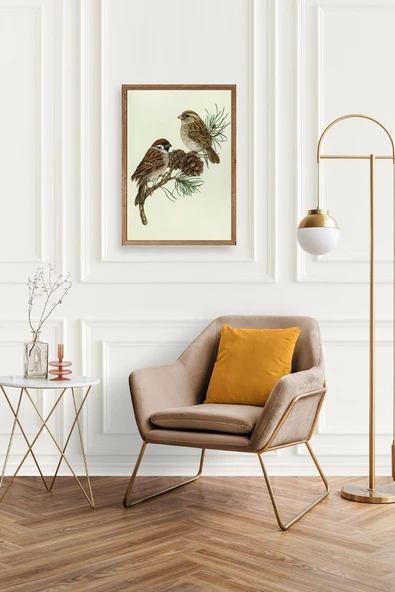 Kuş Ahşap Çerçeveli Tablo 17 x 23 - Resim 2