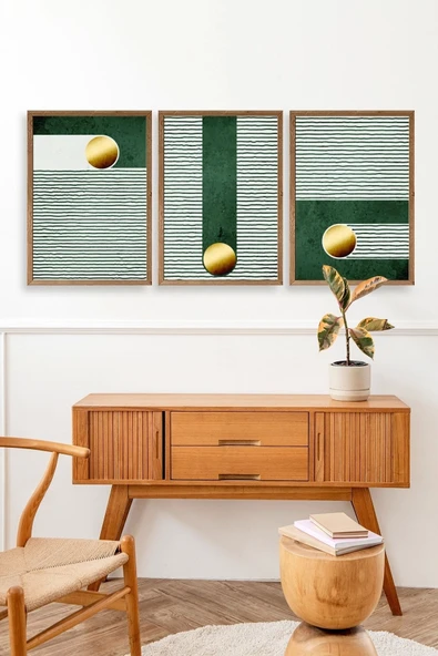 Soyut Ahşap Çerçeveli Tablo 50 x 70 - Resim 3