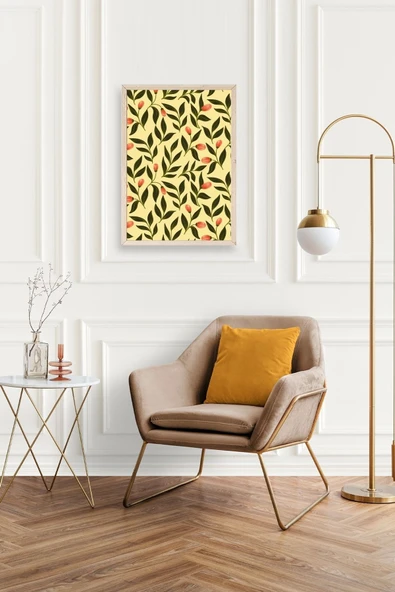 Yapraklar Ahşap Çerçeveli Tablo 30 x 42 - Resim 2