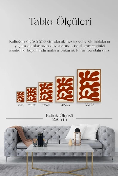 Soyut Ahşap Çerçeveli Tablo 50 x 70 - Resim 5