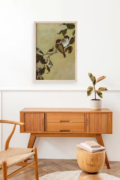 Kuş Ahşap Çerçeveli Tablo 17 x 23 - Resim 3