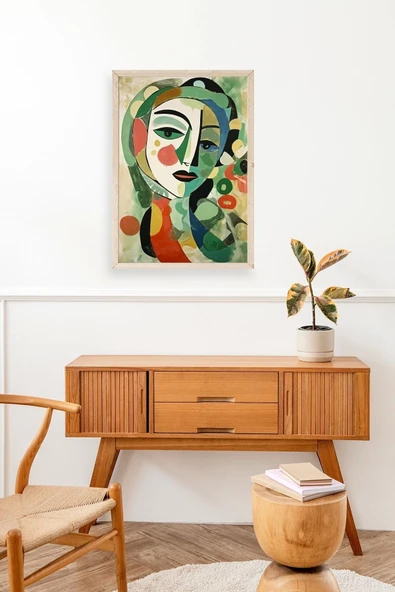 Soyut Kadın Ahşap Çerçeveli Tablo 23 x 30 - Resim 3