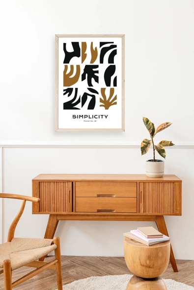 Soyut Poster Ahşap Çerçeveli Tablo 50 x 70 - Resim 3