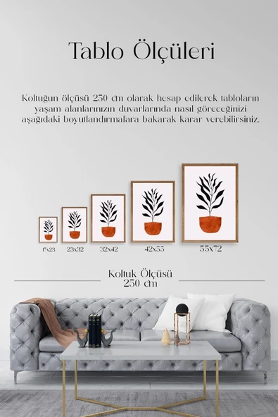 Saksı Ahşap Çerçeveli Tablo 23 x 30 - Resim 5