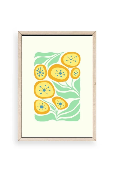 Çiçek Ahşap Çerçeveli Tablo 17 x 23 ürün görseli 1