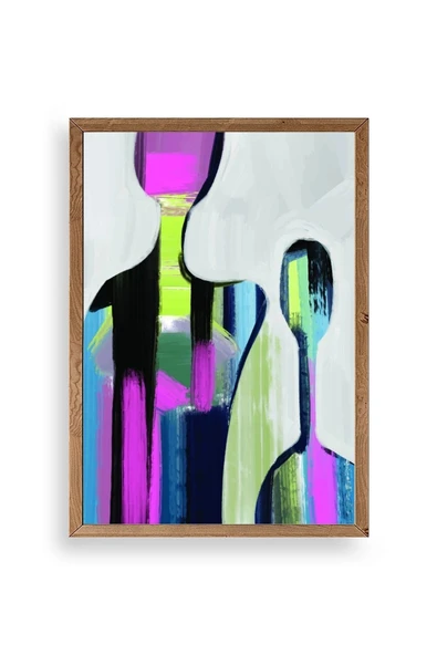 Soyut Ahşap Çerçeveli Tablo 30 x 42 ürün görseli 1