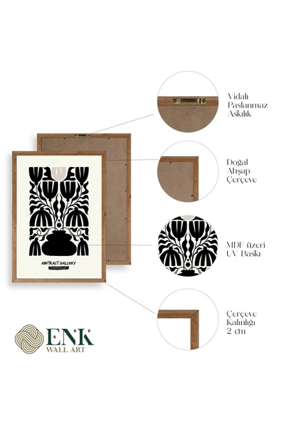 Çiçek Ahşap Çerçeveli Tablo 50 x 70 - Resim 4