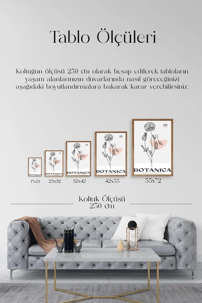 Çiçek Ahşap Çerçeveli Tablo 50 x 70 - Resim 5