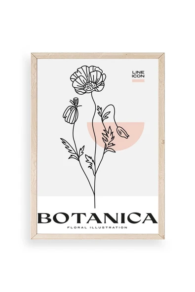 Çiçek Ahşap Çerçeveli Tablo 23 x 30 ürün görseli 1