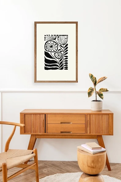 Çiçek Ahşap Çerçeveli Tablo 17 x 23 - Resim 3