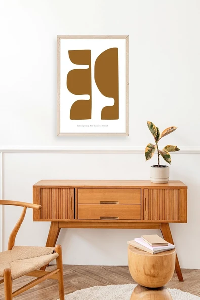 Soyut Ahşap Çerçeveli Tablo 17 x 23 - Resim 3