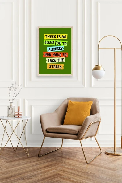 Motto Ahşap Çerçeveli Tablo 30 x 42 - Resim 2