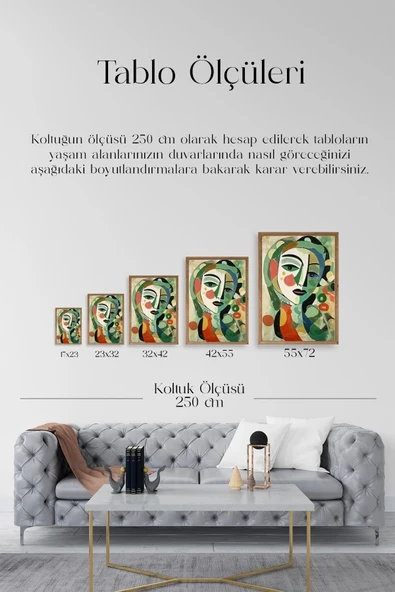 Soyut Kadın Ahşap Çerçeveli Tablo 23 x 30 - Resim 5