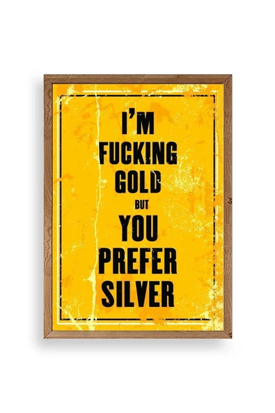 Motto Ahşap Çerçeveli Tablo 30 x 42 ürün görseli 1