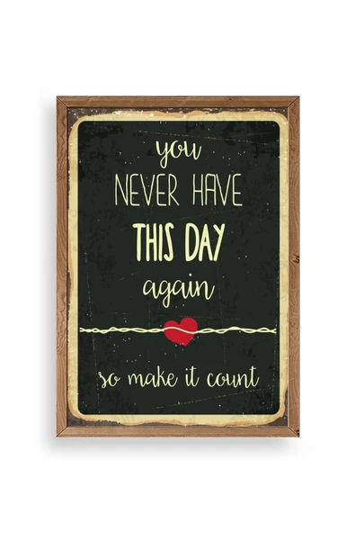 Motto Ahşap Çerçeveli Tablo 30 x 42 ürün görseli 1