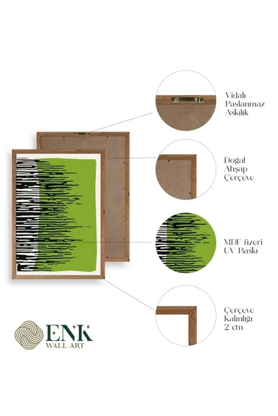 Modern Ahşap Çerçeveli Tablo 17 x 23 - Resim 4