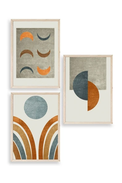 Soyut Ahşap Çerçeveli Tablo 30 x 42 ürün görseli 1