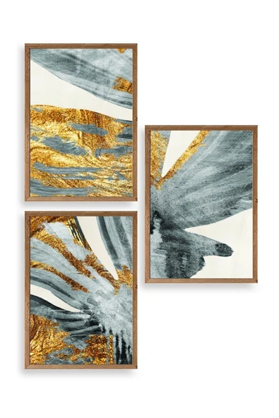 Soyut Ahşap Çerçeveli Tablo 23 x 30 ürün görseli 1