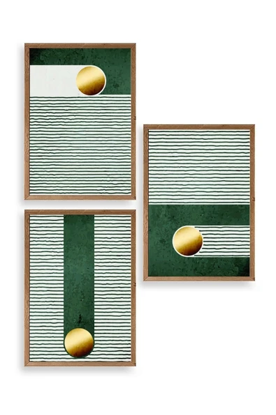 Soyut Ahşap Çerçeveli Tablo 50 x 70 ürün görseli 1