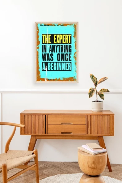 Motto Ahşap Çerçeveli Tablo 30 x 42 - Resim 3