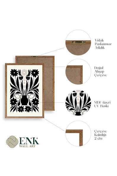 Çiçek Ahşap Çerçeveli Tablo 50 x 70 - Resim 4