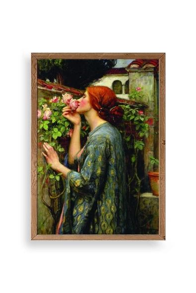 Kadın Ahşap Çerçeveli Tablo 23 x 30 ürün görseli 1