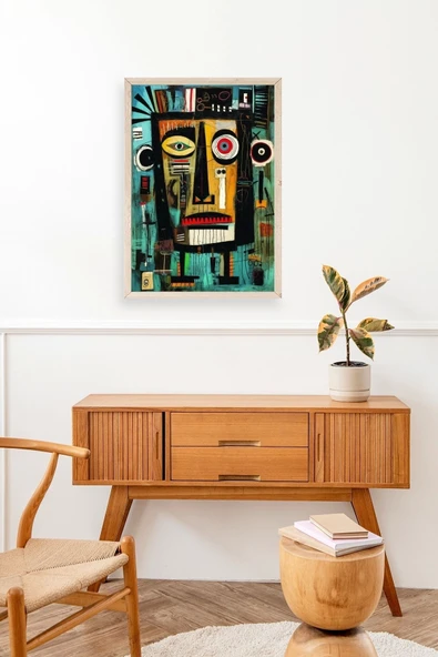 Soyut Ahşap Çerçeveli Tablo 17 x 23 - Resim 3