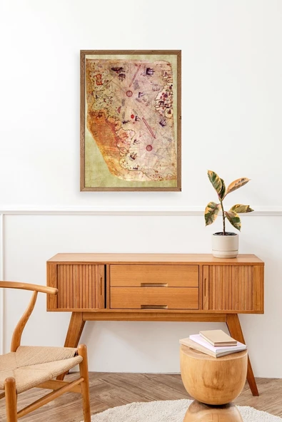Harita Ahşap Çerçeveli Tablo 30 x 42 - Resim 3