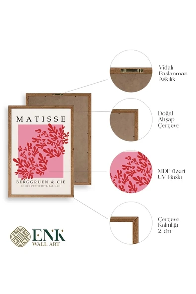 Çiçek Ahşap Çerçeveli Tablo 30 x 42 - Resim 4