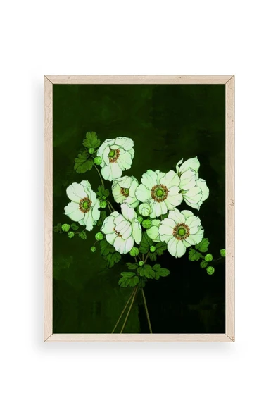 Çiçekler Ahşap Çerçeveli Tablo 17 x 23 ürün görseli 1