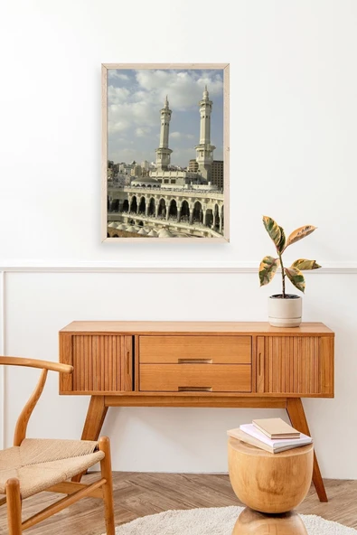 Kabe Camii Ahşap Çerçeveli Tablo 17 x 23 - Resim 2