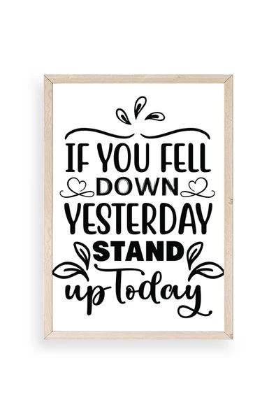 Motto Ahşap Çerçeveli Tablo 17 x 23 ürün görseli 1