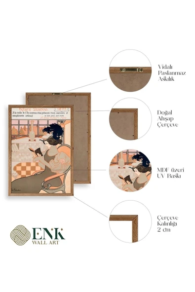 De Feure Ahşap Çerçeveli Tablo 23 x 30 - Resim 4