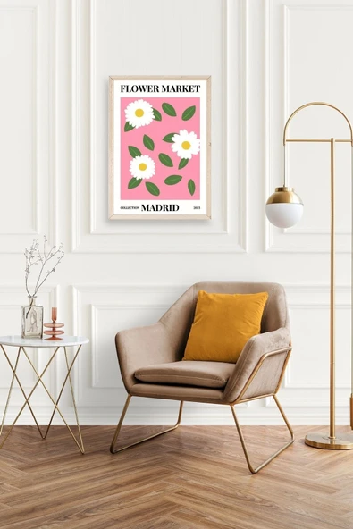 Çiçek Ahşap Çerçeveli Tablo 50 x 70 - Resim 2