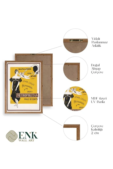 Metropolitan Ahşap Çerçeveli Tablo 30 x 42 - Resim 4