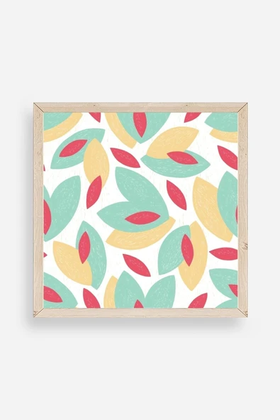 Yaprak Ahşap Çerçeveli Tablo 23 x 23 ürün görseli 1