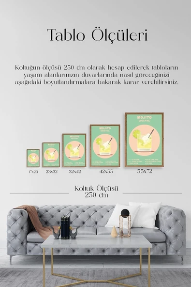 Mojito Ahşap Çerçeveli Tablo 50 x 70 - Resim 5