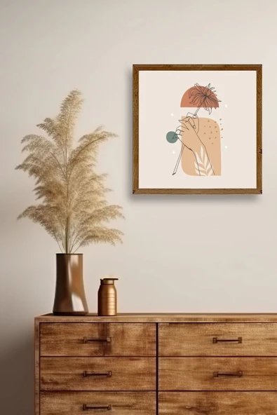 Modern Ahşap Çerçeveli Tablo 42 x 42 - Resim 2