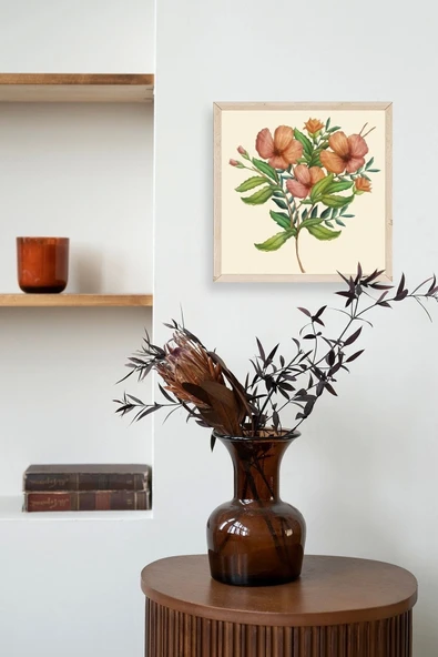 Çiçek Ahşap Çerçeveli Tablo 23 x 23 - Resim 3