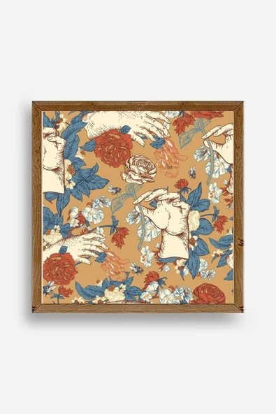 Güller Ahşap Çerçeveli Tablo 50 x 50 ürün görseli 1