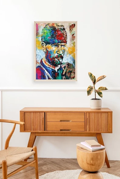Atatürk Ahşap Çerçeveli Tablo 17 x 23 - Resim 3