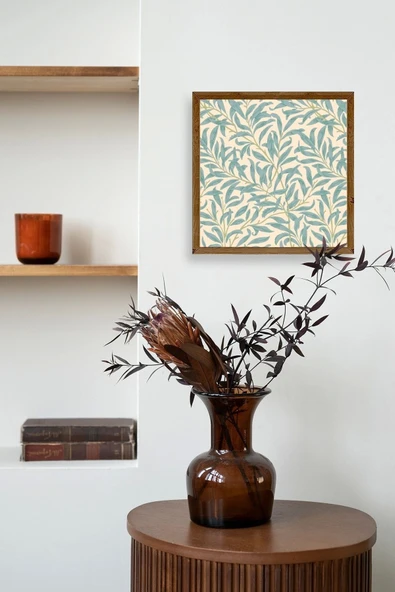 Yaprak Ahşap Çerçeveli Tablo 42 x 42 - Resim 3