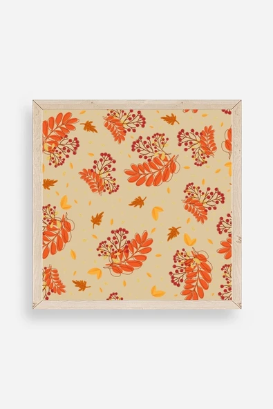 Çiçek Ahşap Çerçeveli Tablo 42 x 42 ürün görseli 1