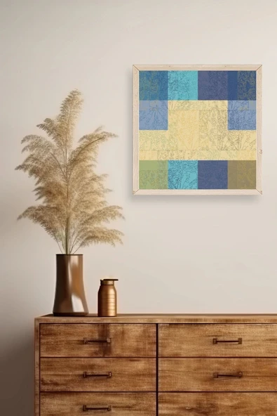 Kare Ahşap Çerçeveli Tablo 42 x 42 - Resim 2